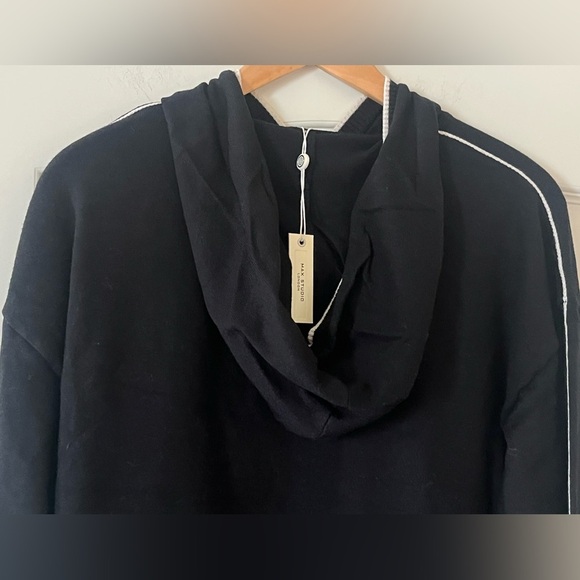New! Max Studio Black Fine Gauge Hoodie Women’s size Large - Picture 6 of 15